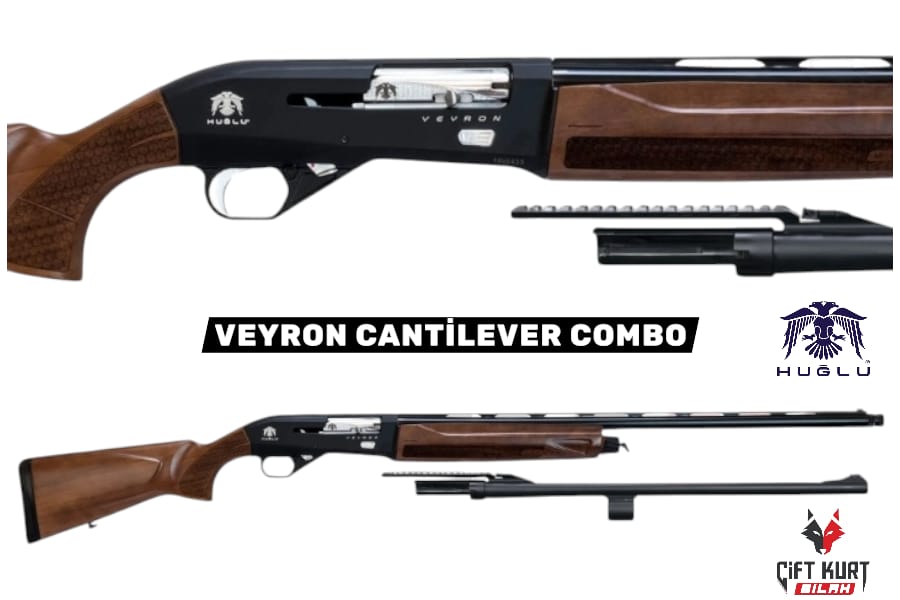 Huğlu VEYRON CANTİLEVER COMBO Tüplü Şarjörlü Yarı Otomatik Av Tüfeği